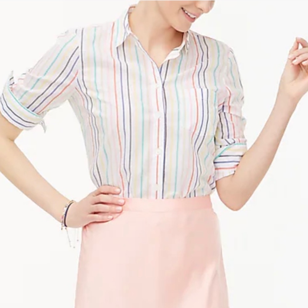 NWT - J Crew Striped button-up shirt